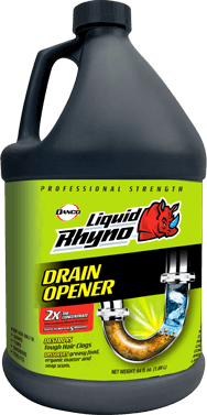 Clear Clogged Drain using Liquid Drain Cleaner - Liquid Rhyno